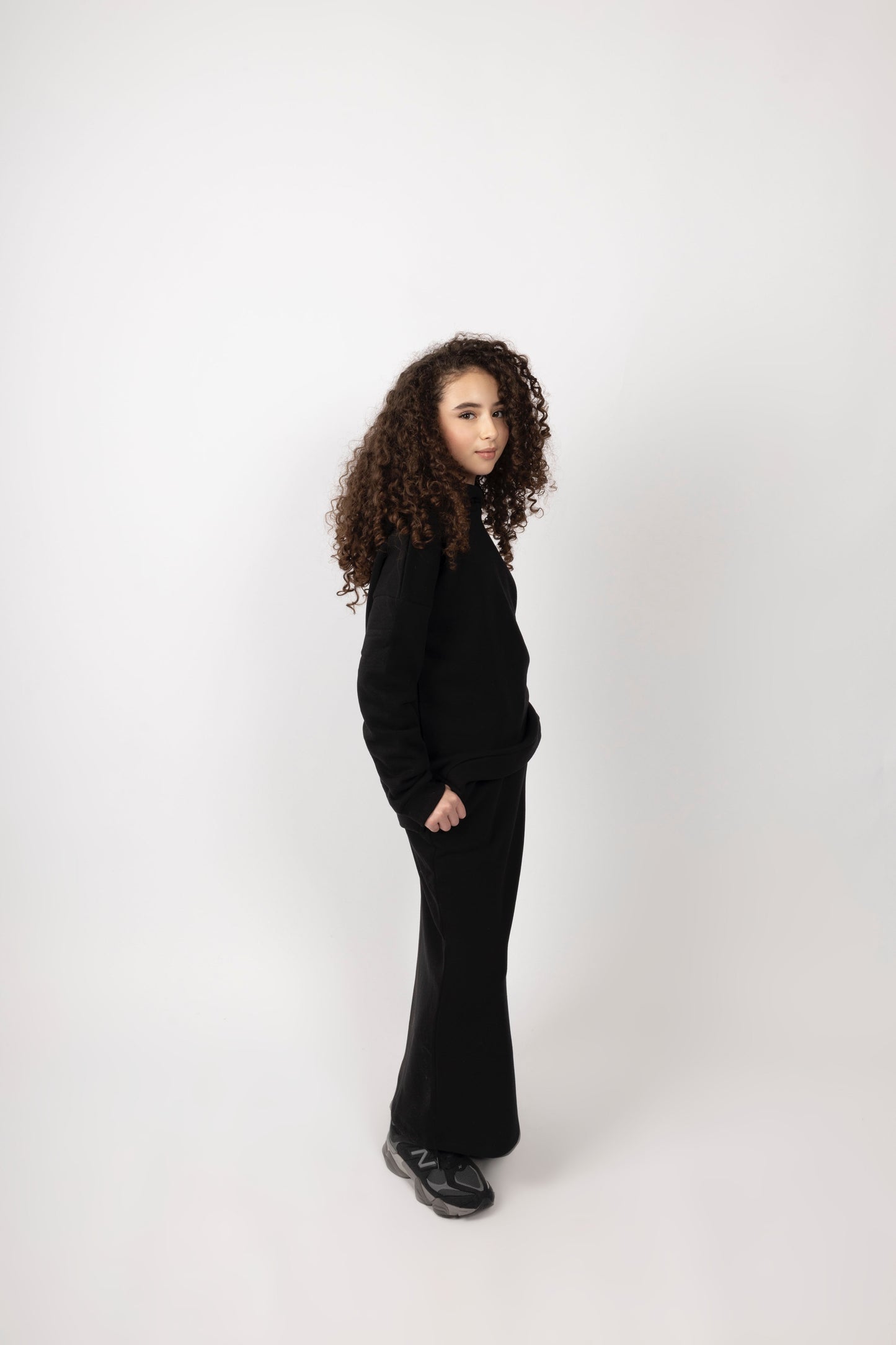 Hoodie Skirt Set Black