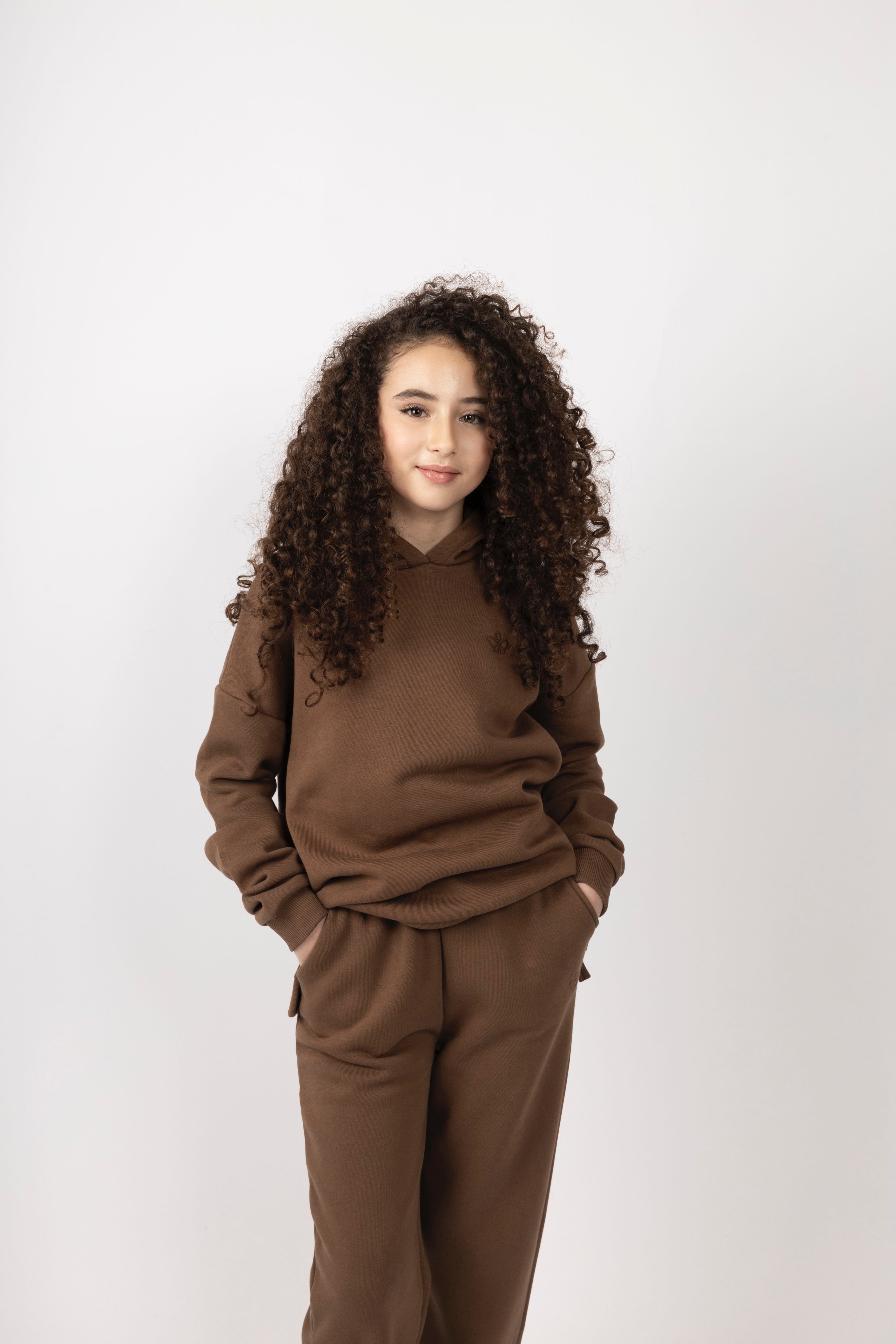 Hoodie Pants Set Brown